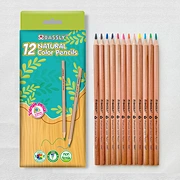 7"12pcs cedar wood color pencil